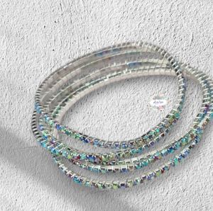 PULSERA PLATEADA COLORES