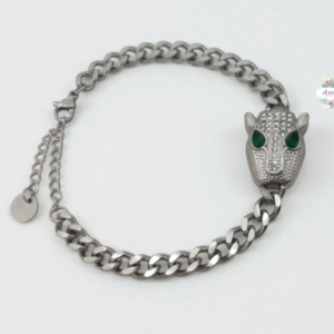 PULSERA PANTERA PLATEADA