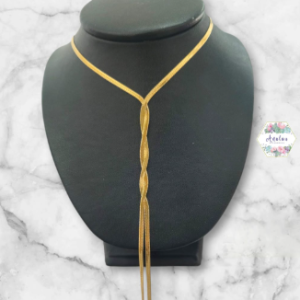 COLLAR DORADO CRUZADO LARGO