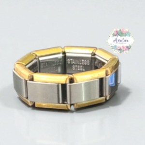 ANILLO TIPO ITALIANO DOBLE COLOR