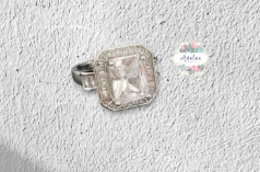 ANILLO DIAMANTE GRANDE CUADRADO