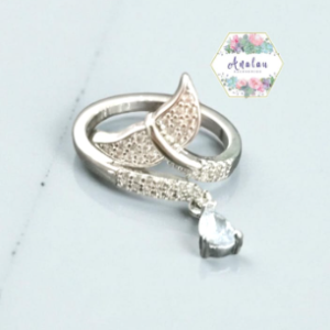 ANILLO COLA DE SIRENA CON DIAMANTE COLGANDO