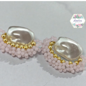 ARETE PIEDRA BLANCA MINI PERLAS BLANCAS