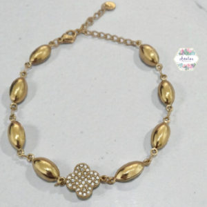 PULSERA DORADA VAN CLEFF INCRUSTADA