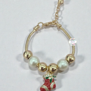 PULSERA DE BOTAS CON PERLAS