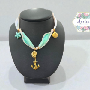 COLLAR LISTO DE TELA MARINO