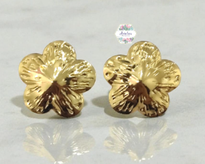 ARETE FLOR CHICO DORADA