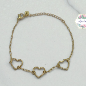 PULSERA DELGADA DE CORAZONES