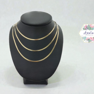 COLLAR TRIPLE DE PLANCHA DORADO