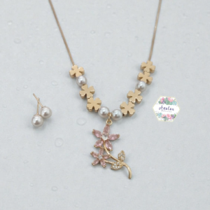 CADENA FLOR CON DIAMANTES