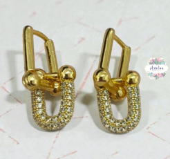 ARETE HERRADURA DOBLE TEXTURA