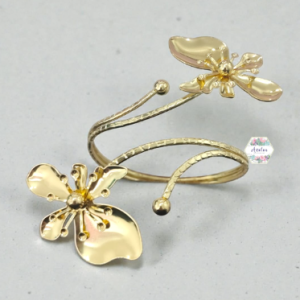 BEAZALETE DE FLOR GRANDE DORADA