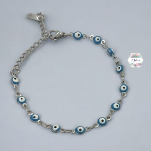 PULSERA PLATEADA AZUL