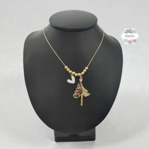 COLLAR DE PINO CORAZON BLANCO