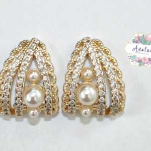 ARETE 3 PERLAS INCRUSTADO BLANCO