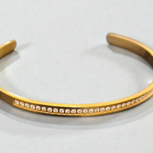 PULSERA DELGADA DORADO INCRUSTADA