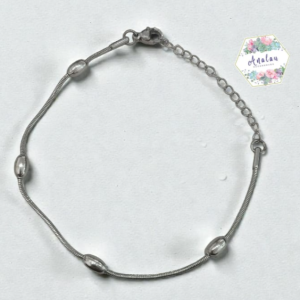 PULSERA PLATA CON OVALOS