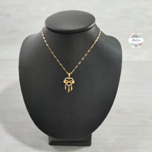 COLLAR CORAZON ATRAPA SUEÑOS DORADO