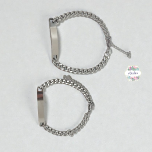 PULSERA DE PAREJA ESCLAVA PLATA