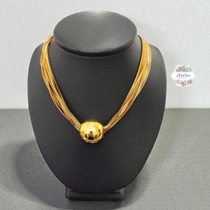 COLLAR DE BOLA DORADO TIRAS