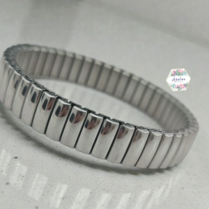 PULSERA PLATA CURVA RECTANGULOS
