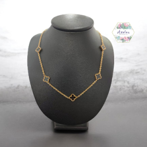COLLAR VAN CLEFF NEGRO DORADO