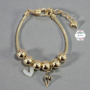 PULSERA DE RENO CORAZON BLANCO