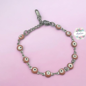 PULSERA ROSA PLATEADA GRANDE