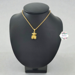 COLLAR TOUSS DORADO TEXTURA CADENA TORCIDA