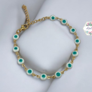 PULSERA OJO BLANCA VERDE