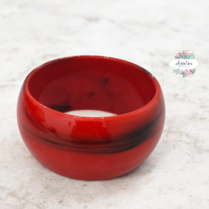 PULSERA ROJA ANCHA ACRILICO