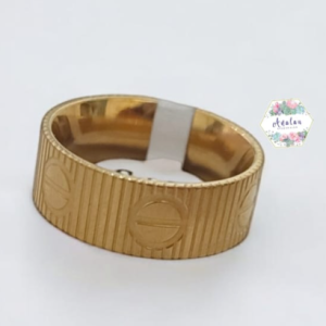 ANILLO DORADO CARTIERE GRUESO CON LINEAS