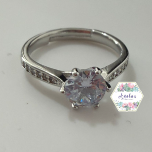 ANILLO PLATA PIEDRA BLANCA