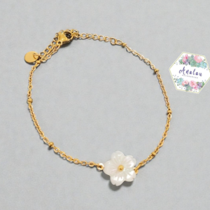 PULSERA DE FLOR BLNCA