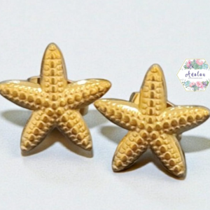 ARETES DE ESTRELLA CON TEXTURA