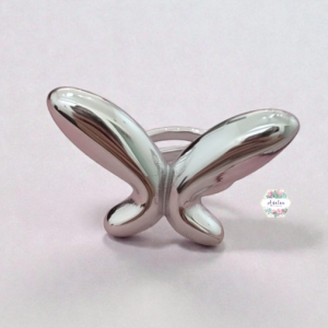 ANILLO MARIPOSA PLATA GRANDE