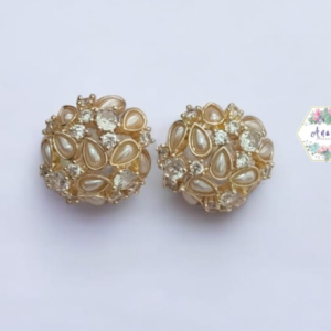 ARETE INCRUSTADO PIEDRAS GOTAS PERLAS