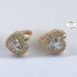 ARETE CORAZON PIEDRA BLANCA
