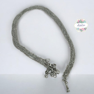 COLLAR PLATA DE ACERO INOXIDABLE