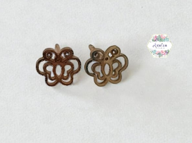 MINI ARETES DE MARIPOSA DORADA
