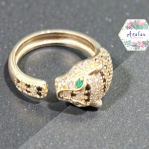 ANILLO CARTIERE OJOS VERDES INCRUSTADO