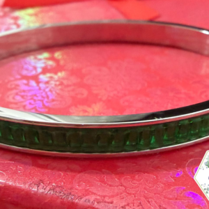 PULSERA VERDE PLATA INCRUSTADA