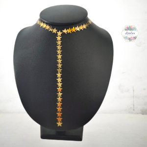 COLLAR LARGO DORADO DE ETSRELLAS