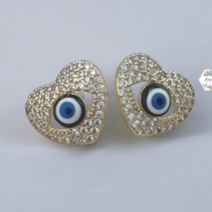 ARETE INCRUSTADO OJO AZUL