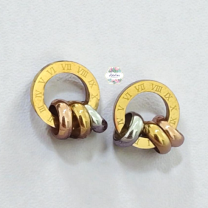 ARETE CIRCULAR DORADO 3 COLORES ARGOLLAS