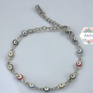 PULSERA OJO TURCO TONOS FRIOS