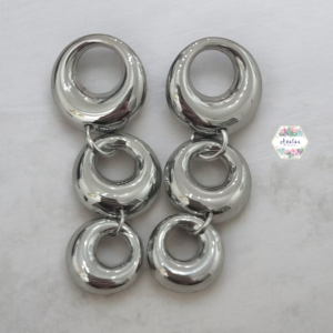 ARETE PLATA 3 CIRCULOS DIF TAMAÑOS