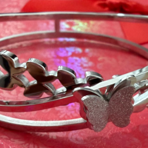 PULSERA PLATA MARIPOSA LISA Y1 BRILLOS