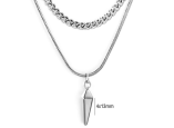 COLLAR PLATA DOBLE CON PICO