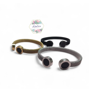 PULSERA BULGARII PLATA NEGRO DORADO